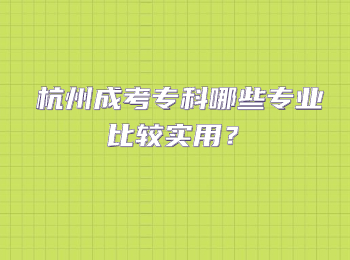 杭州成考專科哪些專業(yè)比較實(shí)用？